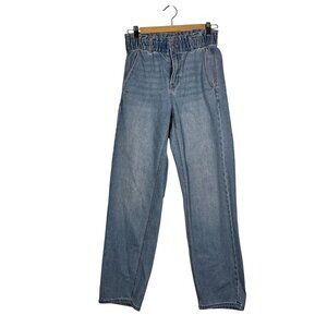 American Eagle Womens Elastic High-Waist Tapered Jeans Size 4 Regular Denim Blue